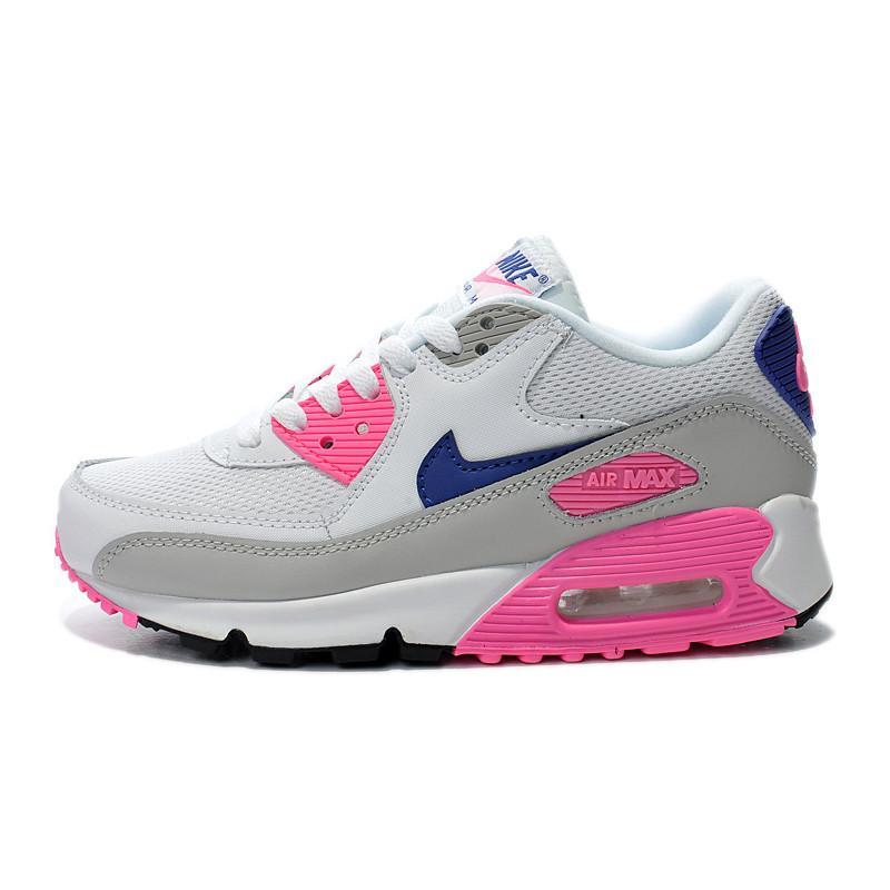 NIKE耐克女鞋正品2014新款AIR MAX90内增高跑鞋运动鞋复刻鞋 白灰粉 36.5码