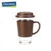 三光云彩(GLASSLOCK)耐热钢化玻璃水杯泡茶杯韩国进口 咖啡色 RC106带把手 500ml带把手隔热水杯 咖啡色