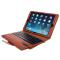 SEENDA 苹果ipad air2保护套蓝牙键盘ipad6皮套无线键盘 智能休眠保护壳 棕色