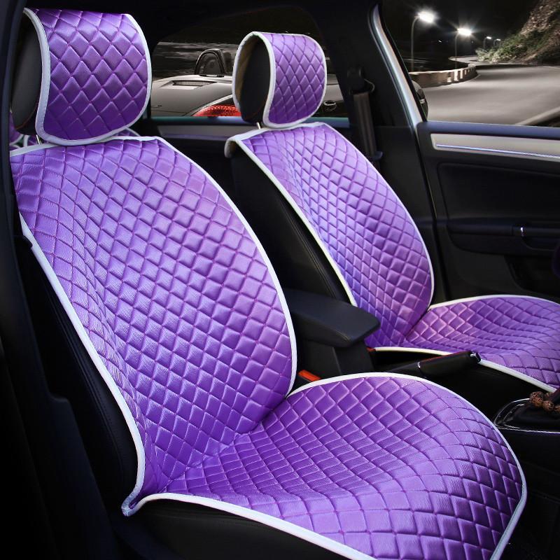 卡客 牛奶丝汽车坐垫 四季通用秋冬汽车座垫冰丝车垫福克斯科鲁兹 优雅紫罗兰
