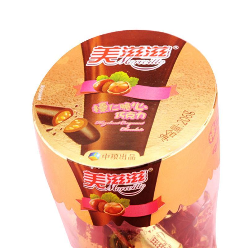 美滋滋206g榛仁脆心巧克力高清实拍图