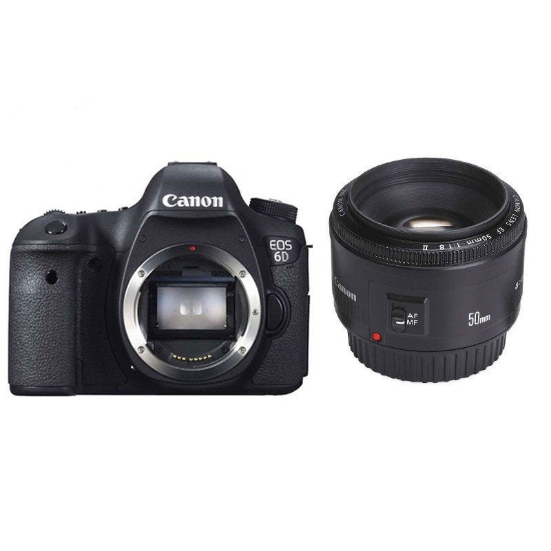 佳能（Canon） EOS 6D 单反套机（EF 50mm f/1.8 STM 镜头）+包+卡+清洁套装+UV滤镜+读卡器