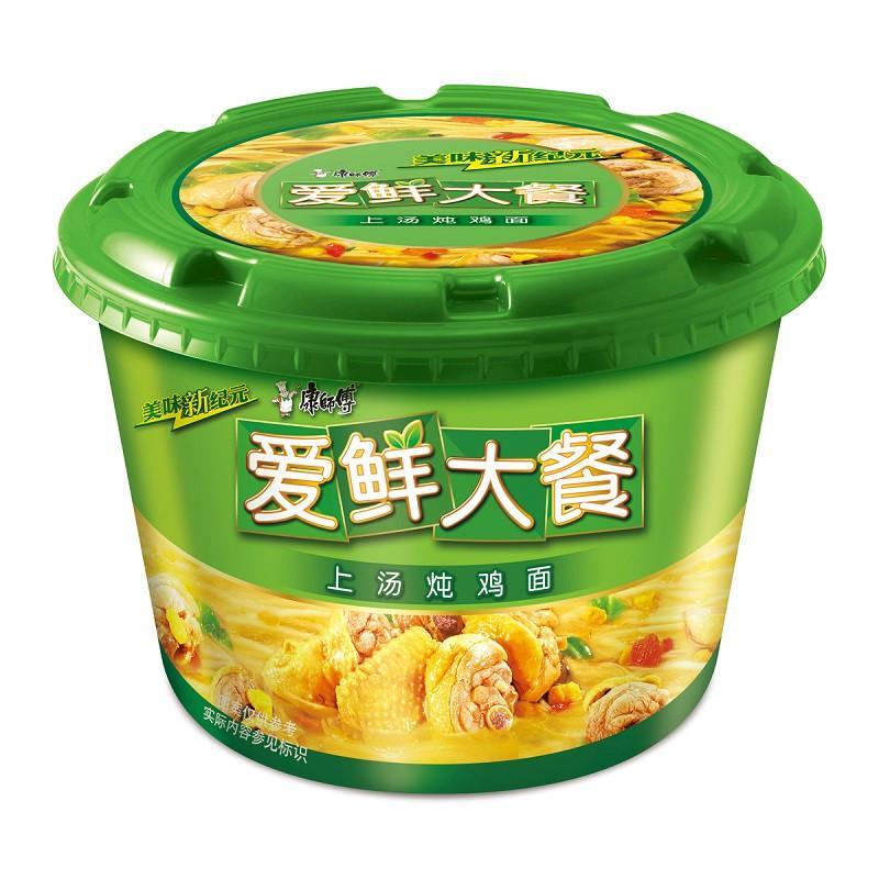 康师傅爱鲜大餐上汤炖鸡桶面 98g