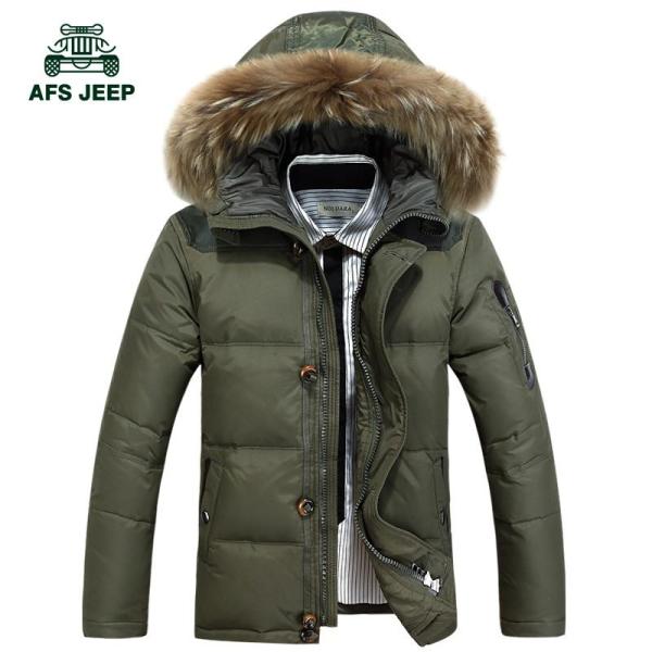 战地吉普 afs jeep 男装 时尚休闲羽绒服 加厚大码羽绒服 男外套 军