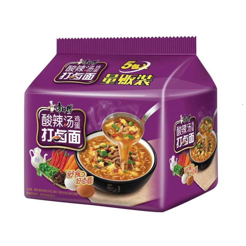 康师傅酸辣汤鸡蛋打卤面103*5