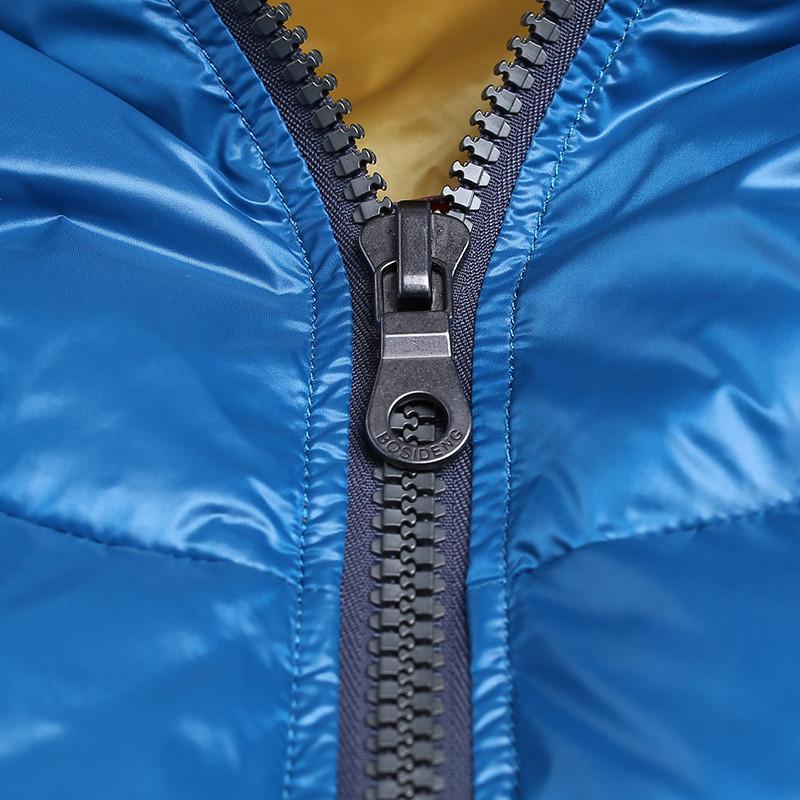 波司登羽绒服男款环形拉链连帽相色短款b1401037f 珊瑚红175/92a