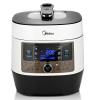 美的（Midea）WSS5062 数码控压大屏显示微电脑式5L韩式方煲电压力锅 黑白色