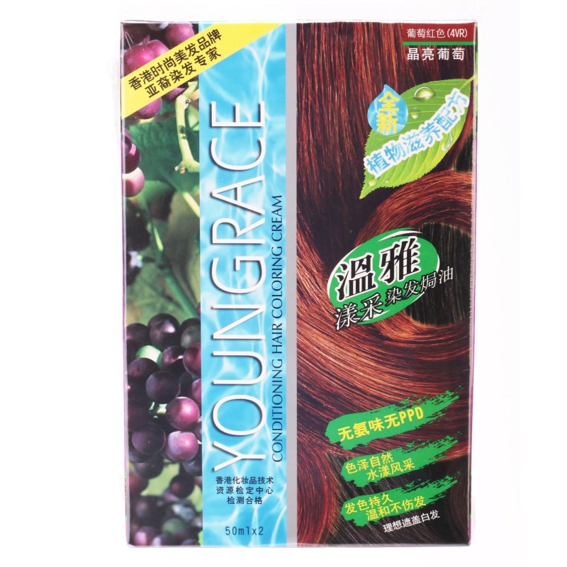 温雅漾采染发焗油葡萄红4VR 50mL*2