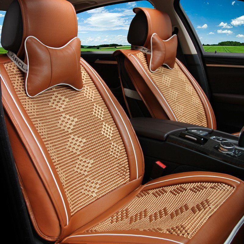 karcle/卡客 汽车坐垫夏季冰丝汽车座垫全包四季通用车垫速腾朗逸凯越朗动 富贵金-优雅版