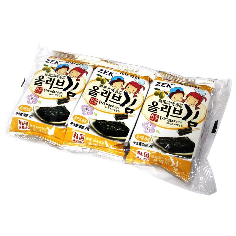 ZEK橄榄油烤海苔4g*3