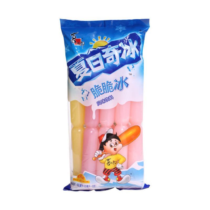喜之郎夏日奇冰脆脆冰混合口味85mL*8支加赠两支家庭装量贩装袋装