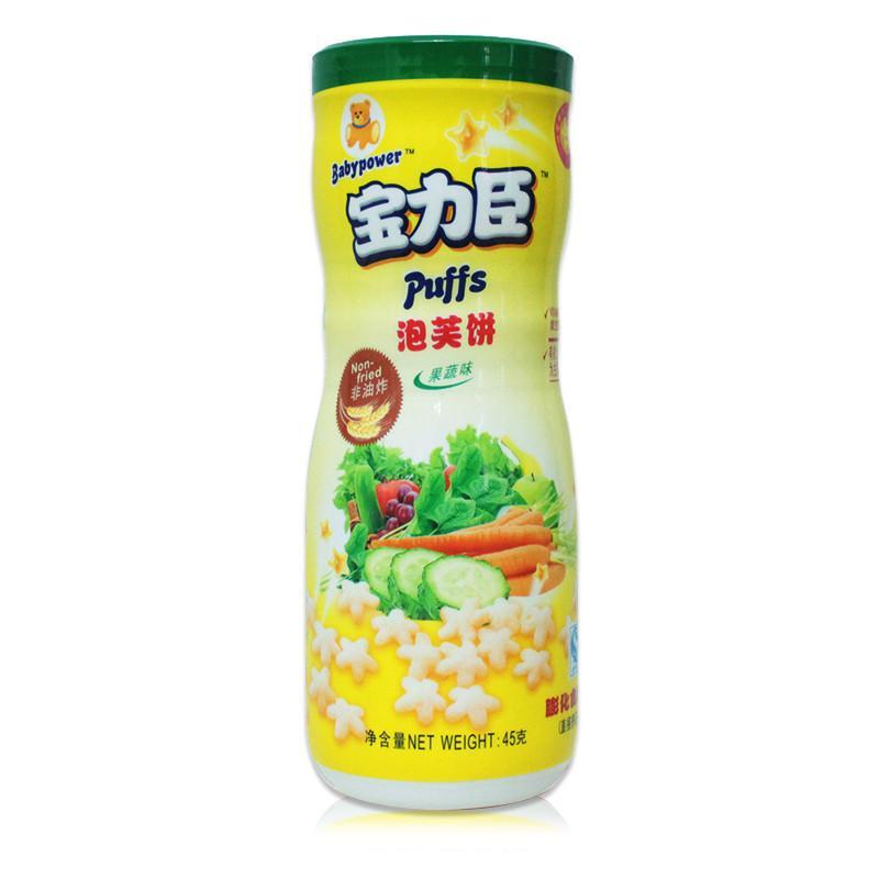 宝力臣星星泡芙饼干混合果蔬味45g