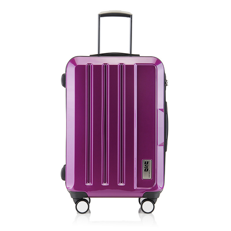 USO拉杆箱万向轮旅行箱20寸登机箱U-56 紫色 20寸【闪电发货，买就送箱套鞋套贴纸】