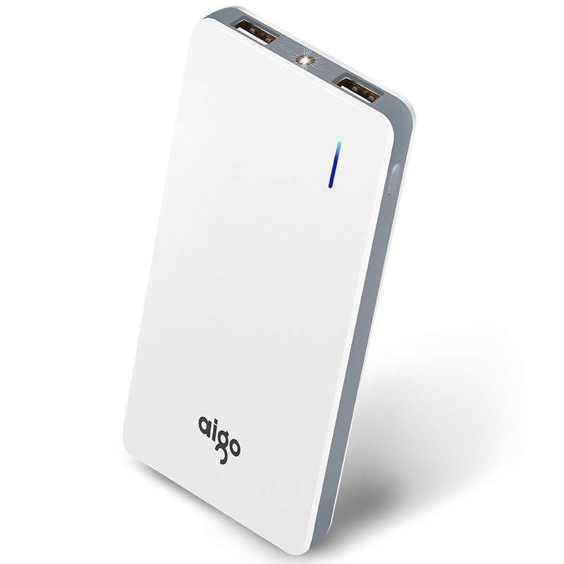 aigo N6 移动电源 10000mAh 白色灰边