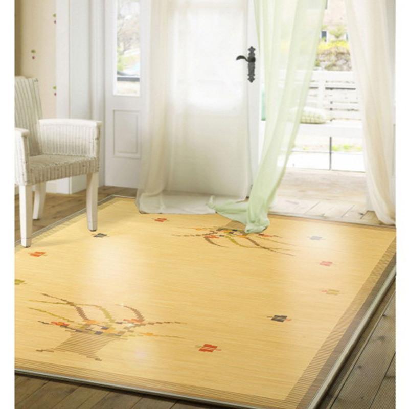 [Hanil Carpet]谭阳大户人家（兰花）竹席180X270cm 黄色 1.8m床