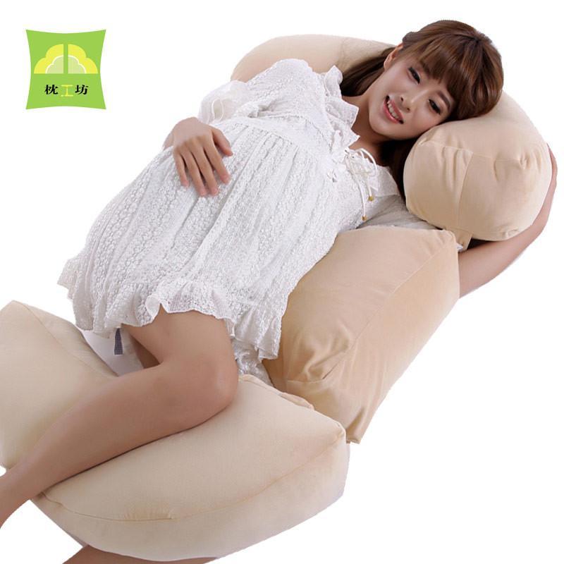 枕工坊 E型孕妇枕头 多功能孕妇护腰侧睡枕 ZGF-YF31 孕妇用品