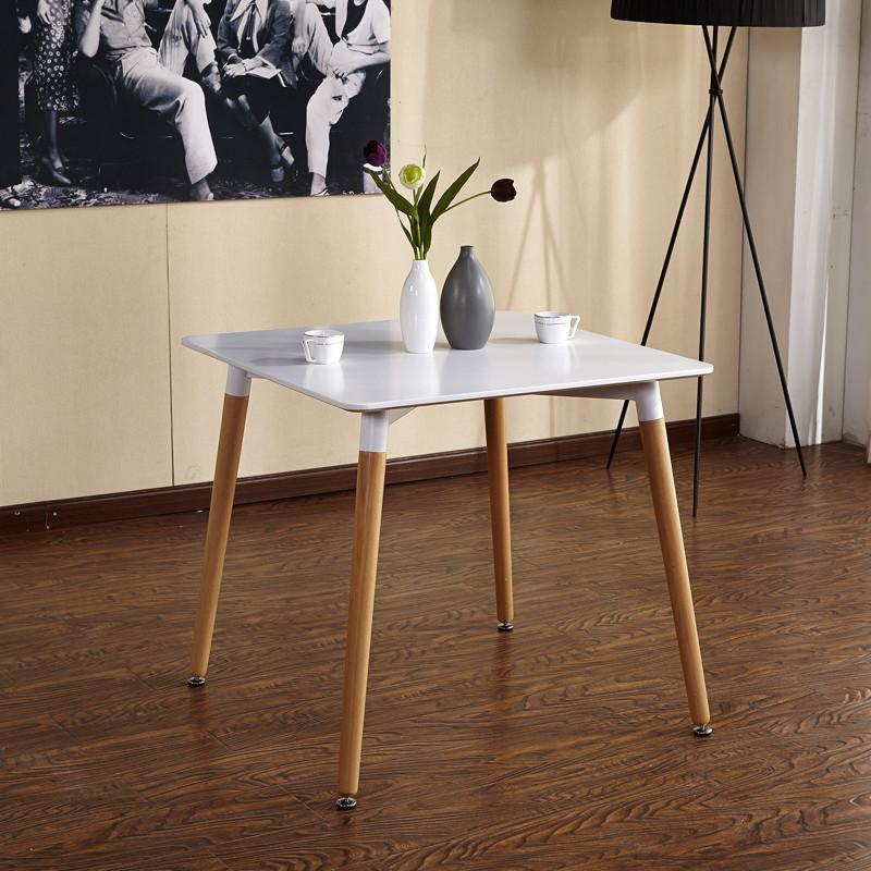 力飞家居 伊姆斯餐桌外贸简约餐桌实木小户型宜家餐桌正方形饭桌80*80
