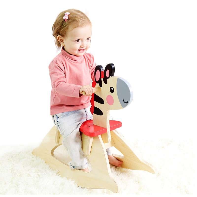 Fisher Price 费雪 摇摇斑马 FP5003 儿童实木大号可拆装摇马木马玩具 6Kg重 18个月宝宝生日礼