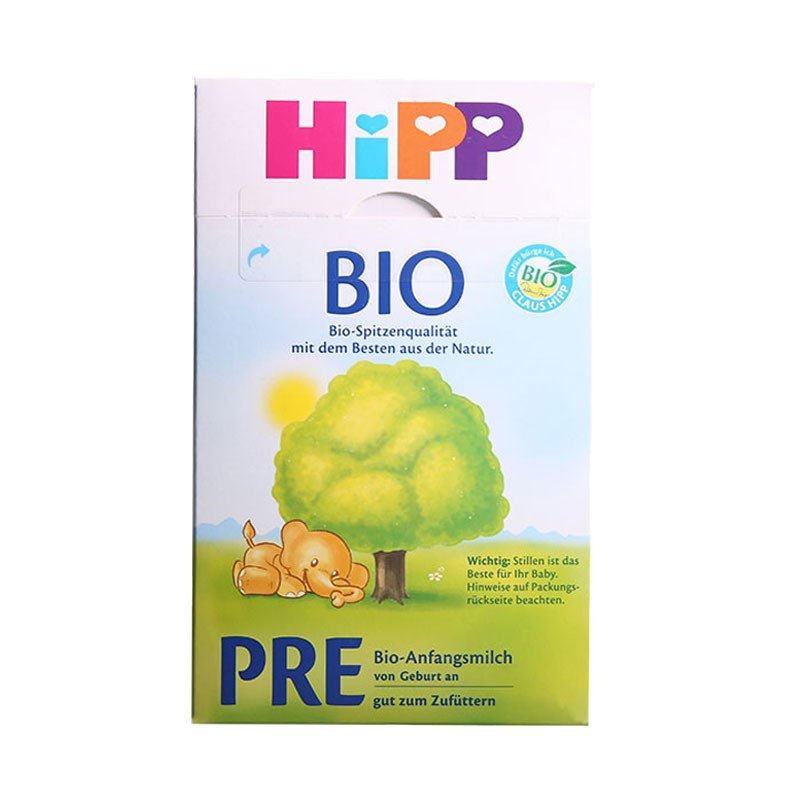 [保税区包税原装进口] 德国原装进口喜宝HIPP婴幼儿配方BIO 有机奶粉PRE初段600g/每盒 适合0-3个月