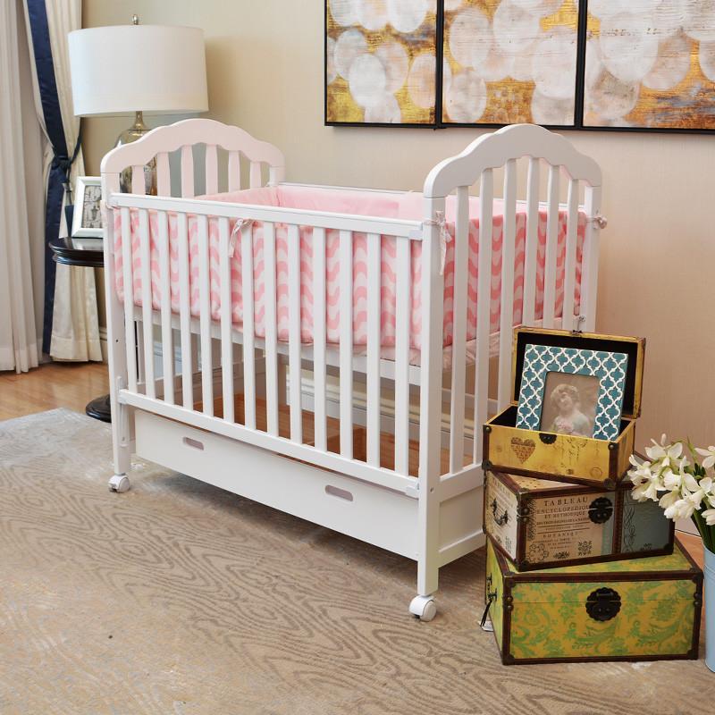 visambol维森堡欧若拉高级实木婴儿床 白色 120*65