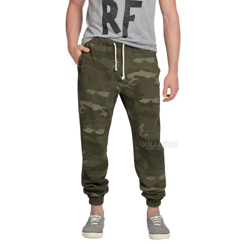 hollister 男士 迷彩色宽松运动裤 其他 l