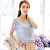 苏醒的乐园2015夏装 新品 新款韩版女装 鱼鳞花纹烧花短袖T恤
