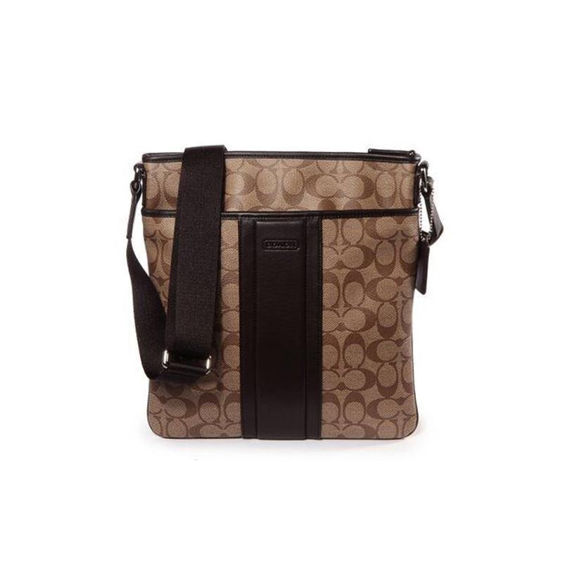 蔻驰（COACH）浮雕LOGO单肩斜挎包 休闲男包/箱包 71131_棕色