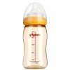 贝亲(PIGEON)“自然实感”宽口径PPSU奶瓶240ml配L奶嘴（黄色旋盖/Lsize）AA94 适用于6个月以上