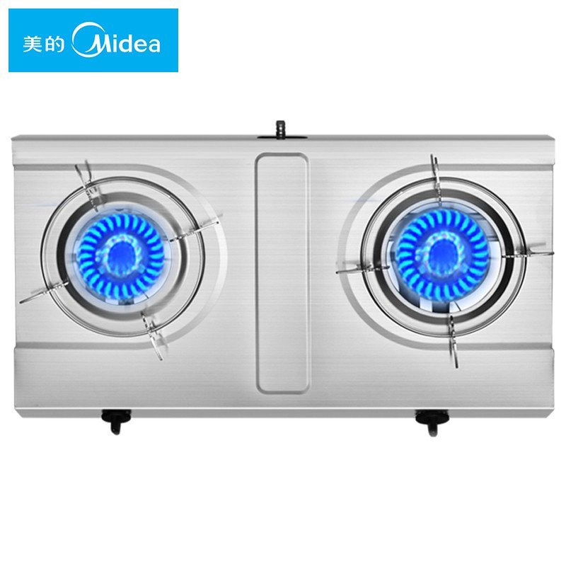 美的(Midea)燃气灶JZT-T206AX天然气灶具 台式 不锈钢 大火力 熄