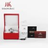 上海SHANGHAI手表机械表 男皮革真皮皮带防水经典复古17钻金指针腕表收藏复刻正品A581