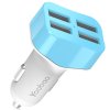 羽博 4USB一拖四点烟器电源 YB206 蓝色 通用型车载充电器