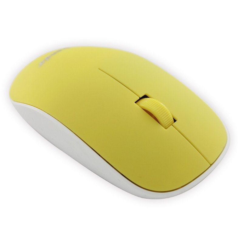 班达(banda)bd500无线鼠标 超薄无声静音 3d三档调速,七彩颜色 黄色
