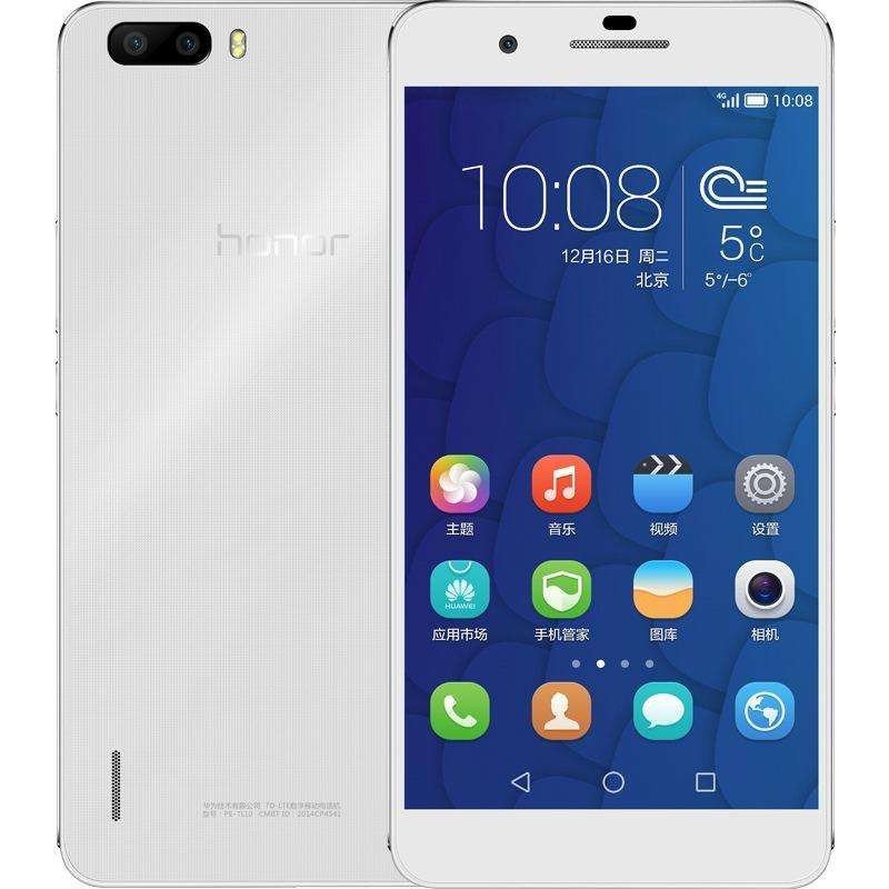 华为 荣耀6 Plus 标准版 双卡双待双通 联通4G 16GB存储（白色）