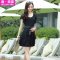 鑫·森碟2015夏装韩版新款ol气质淑女装修身雪纺连衣裙MCA965 西瓜红 XL