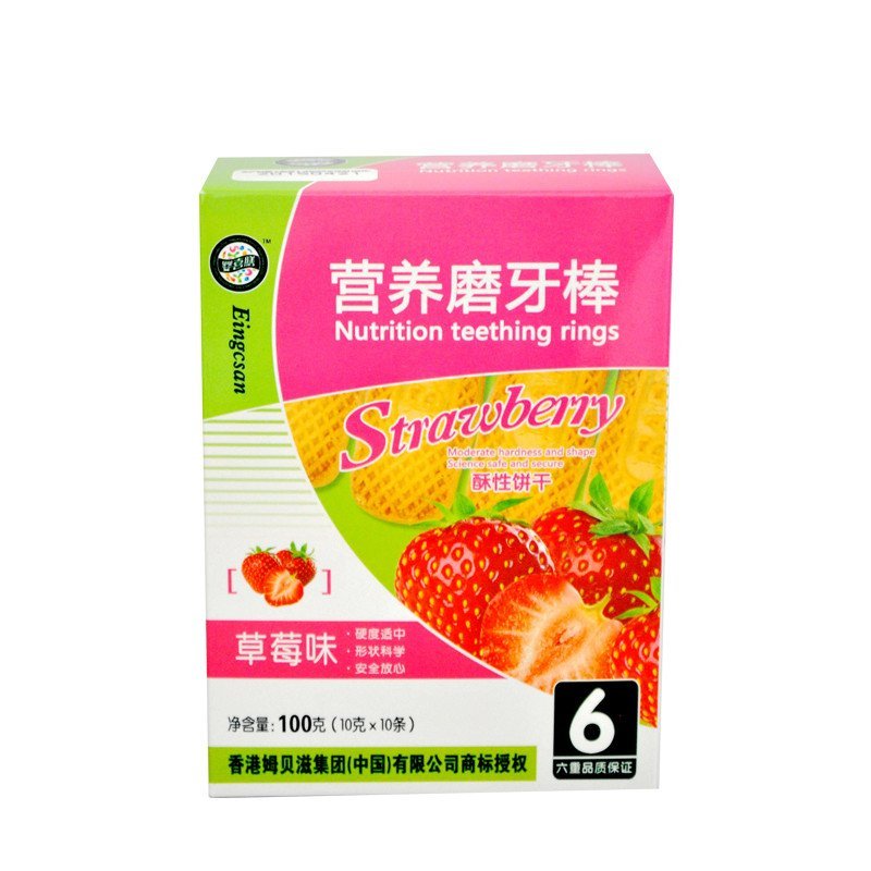婴喜膳草莓味磨牙棒
