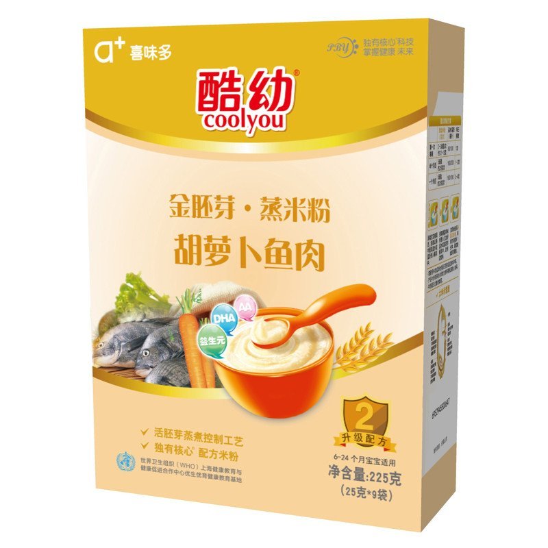 酷幼 金胚芽·蒸米粉（胡萝卜鱼肉）二段 225g