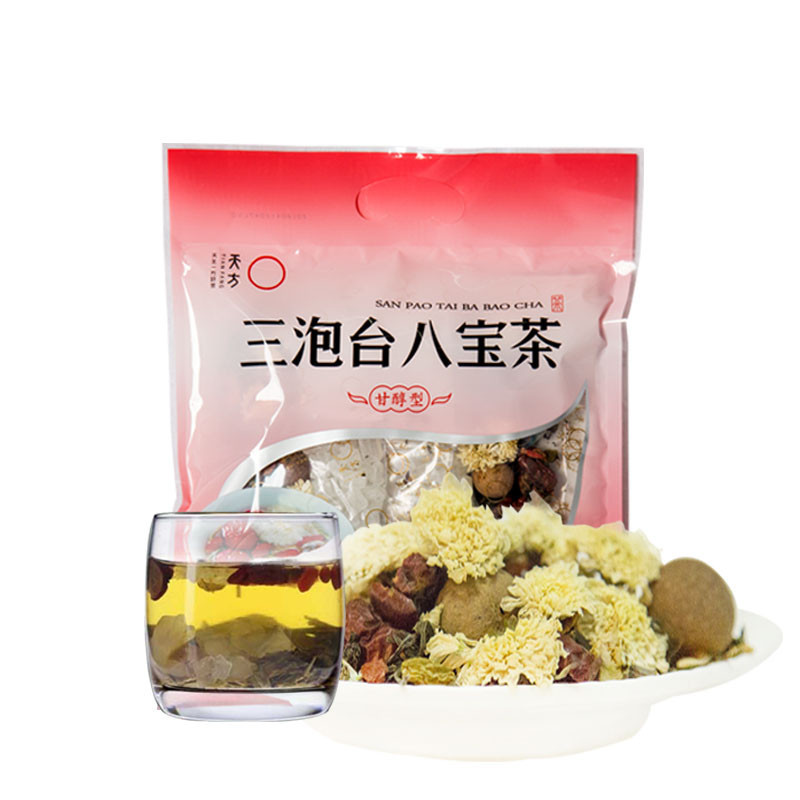 安徽天方茶叶 400g三泡台八宝茶 花草茶 内含菊 花 八种原料 内含小袋装