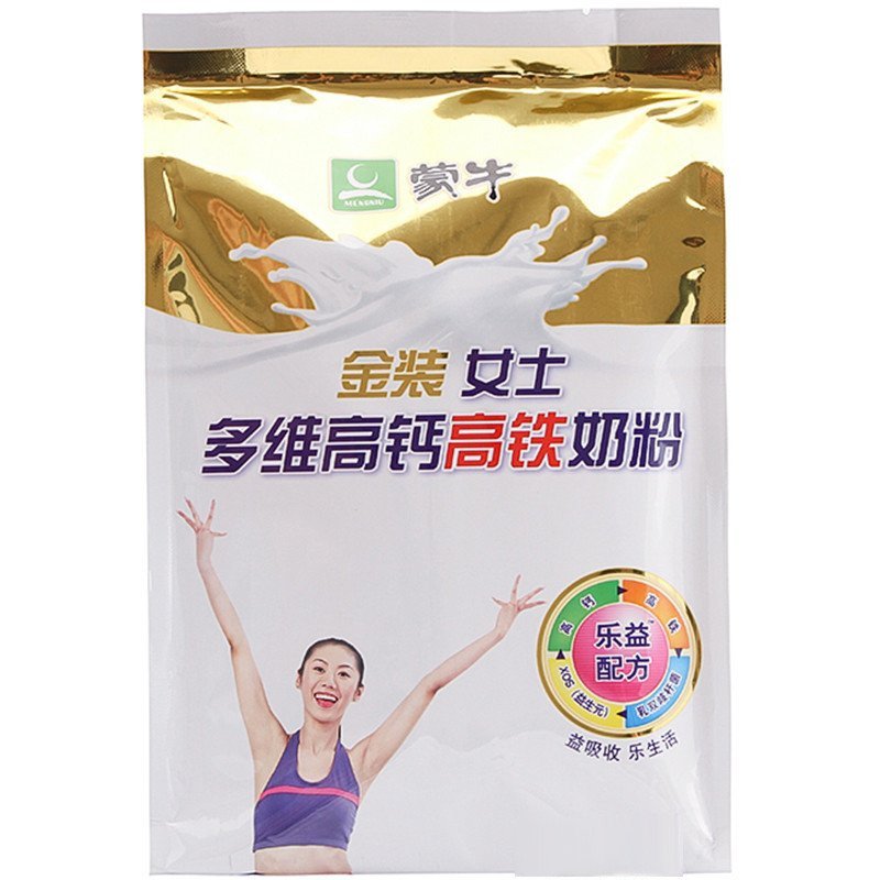 蒙牛金装女士多维高钙高铁袋装奶粉400g