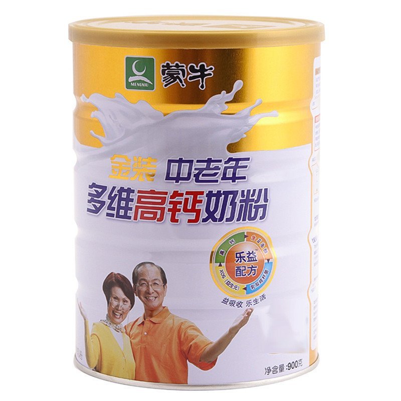 蒙牛金装中老年多维高钙奶粉罐装900g