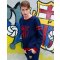 巴塞罗那F.C.B运动卫衣巴萨LOGO款FCB332 运动男款homewear纯棉家居卫衣 XXL 枣红色