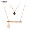 XUPING JEWELRY/旭平首饰日韩时尚人造水晶双层项链 银色夜影