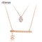XUPING JEWELRY/旭平首饰日韩时尚人造水晶双层项链 银色夜影
