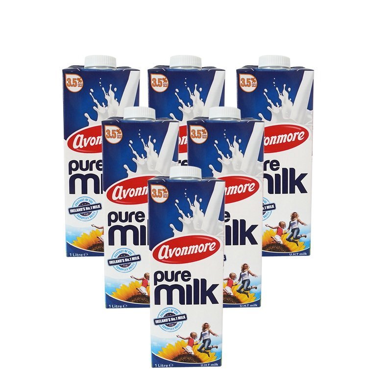 【苏宁自营】艾恩摩尔(AVONMORE) 全脂牛奶 1Lx6盒整箱 爱尔兰进口