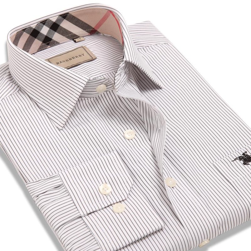 帛利优鲨春装新款男装长袖衬衫商务休闲莫代尔衬衫男潮 免烫正装 39 MDL-7699黑条