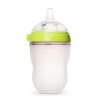 可么多么 (COMOTOMO) 新生儿婴儿 宽口径硅胶断奶奶瓶奶嘴（3-6个月）原装进口250ml绿