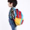 sukityan/诗克恰日韩新款时尚拼色书包双肩包学生包户外休闲背包 多款可选 藏青S
