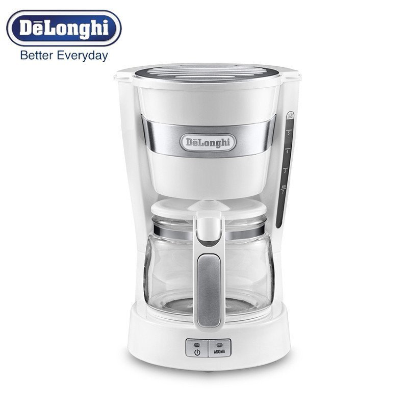 德龙(DeLonghi) ICM14011（白色）滴滤式咖啡机 家用咖啡壶 迷你美式泡茶机 正品行货 全国联保