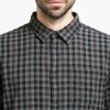[美国直采 官方正品]Calvin Klein男士棉质长袖衬衫 41WM147 酒红色