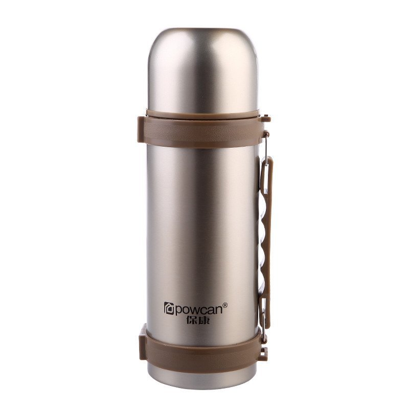 powcan保康 保温壶 1200ml 真空不锈钢保冷壶大容量旅游户外旅游 香槟