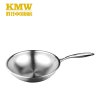 KMW304不锈钢复合钢物理不粘炒锅30cm 无油烟不粘电磁煤气通用